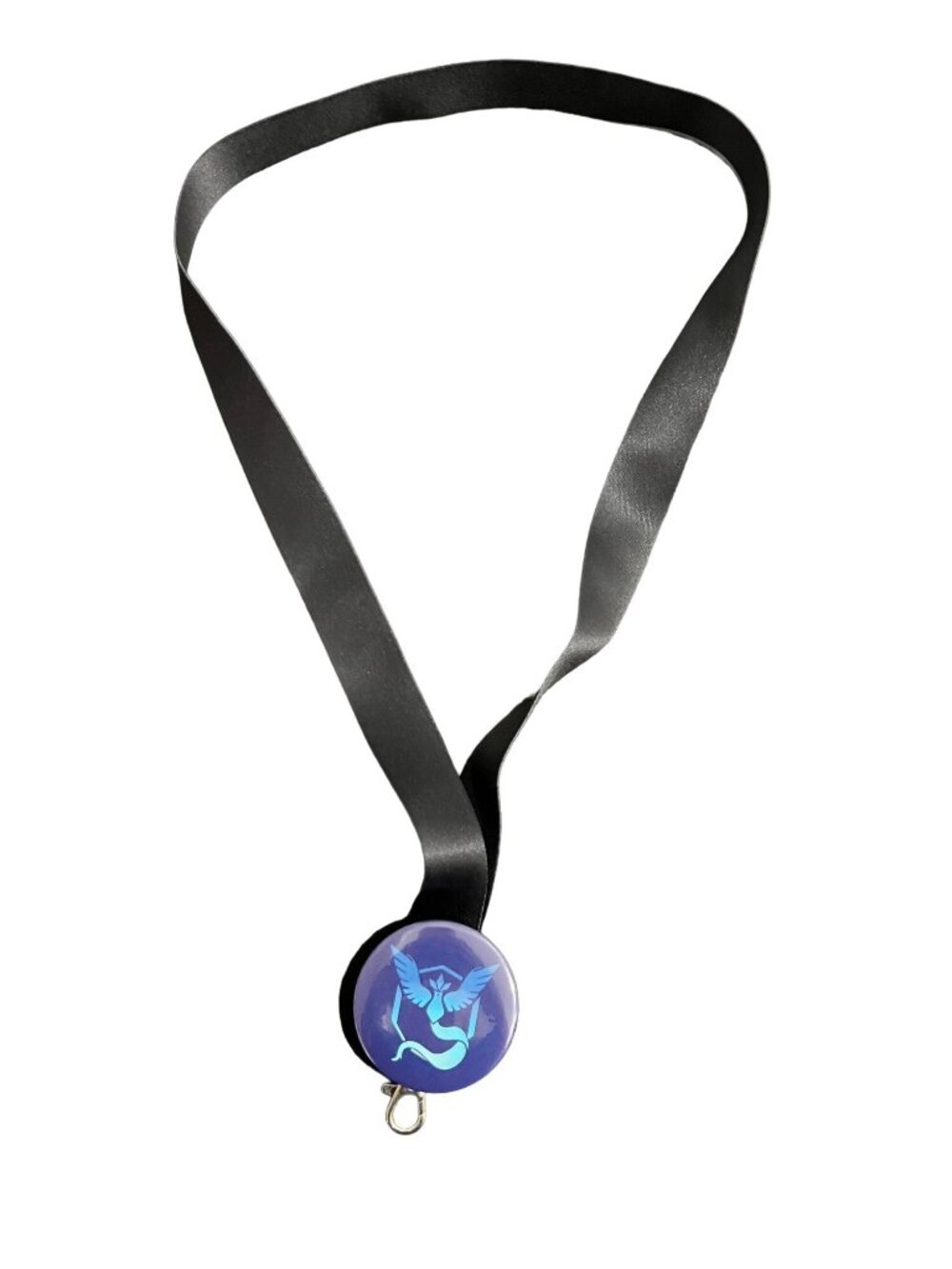 Pokemon Keychain Mystic Button Black Blue Lanyard